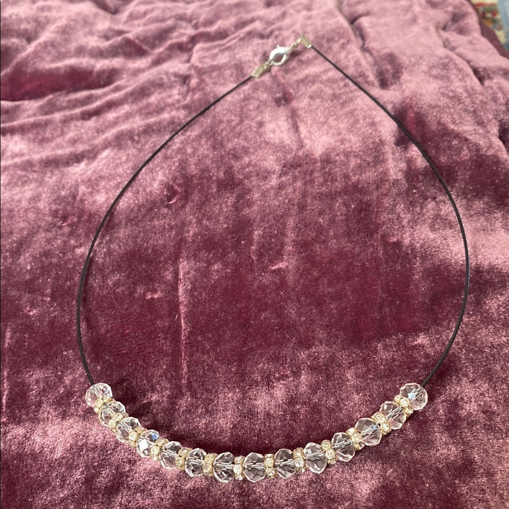 Silver and Gold Tone Minimalist Choker Necklace